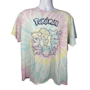 Pokemon "Evolutions of Eevee" Tie Dye Tee | Adult XL | Multicolor